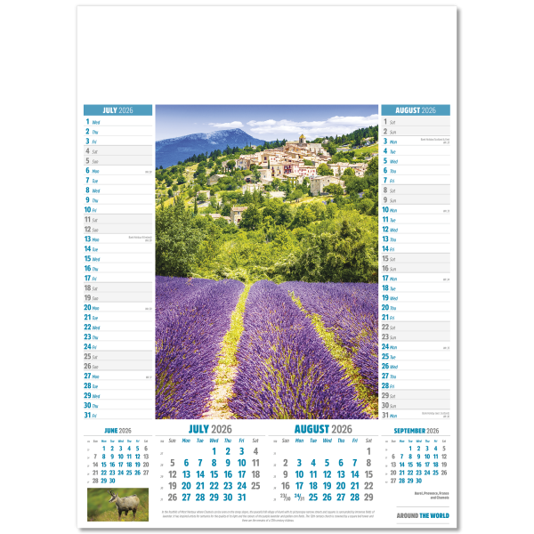 Around the World Wall Calendar