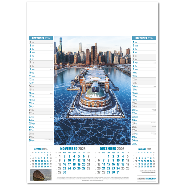 Around the World Wall Calendar