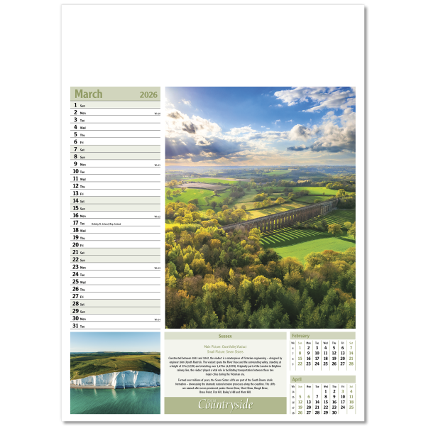 British Countryside Wall Calendar