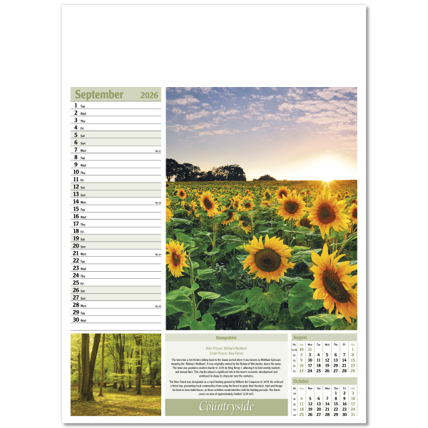 British Countryside Wall Calendar