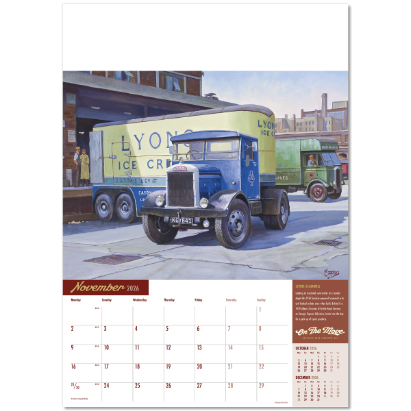 On the Move Wall Calendar