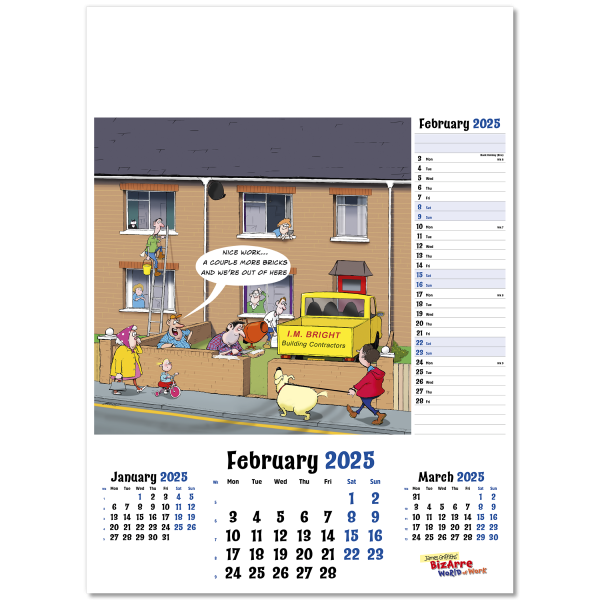 Bizarre World of Work Wall Calendar