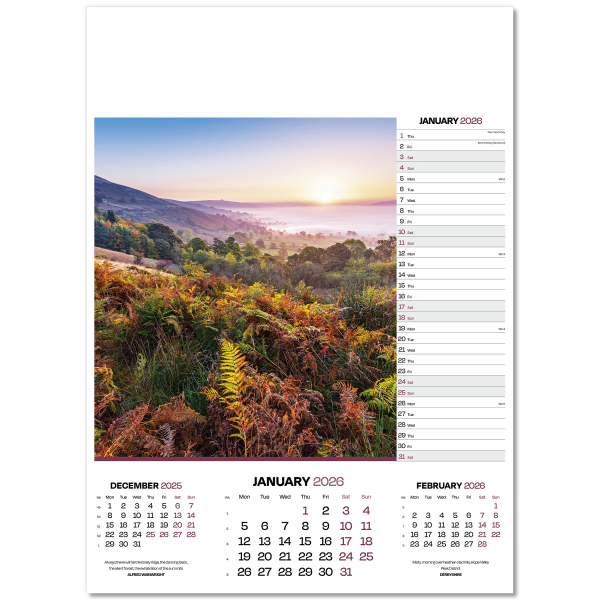 Dawn & Dusk Wall Calendar