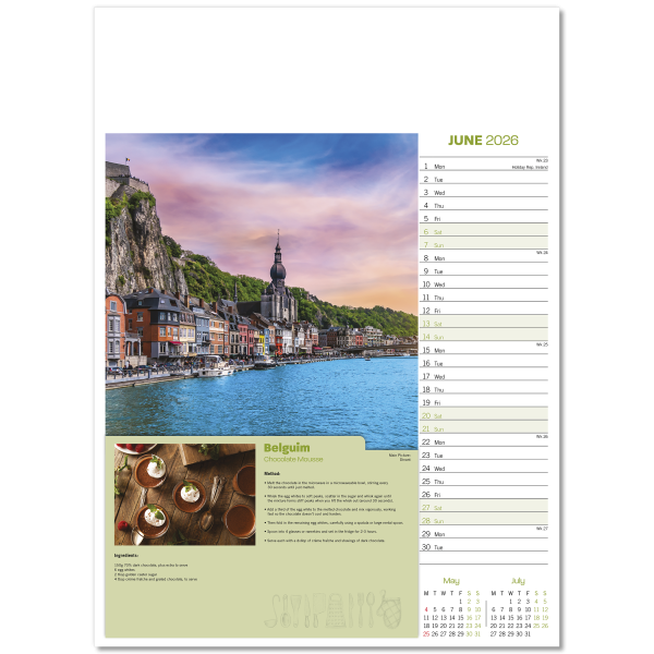 Taste for Travel Wall Calendar