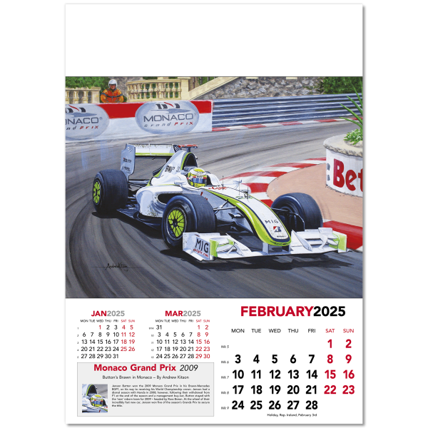 Grand Prix Wall Calendar