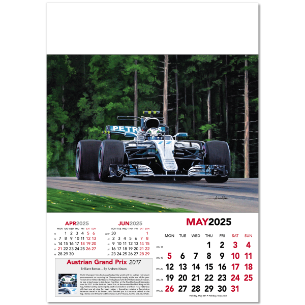 Grand Prix Wall Calendar