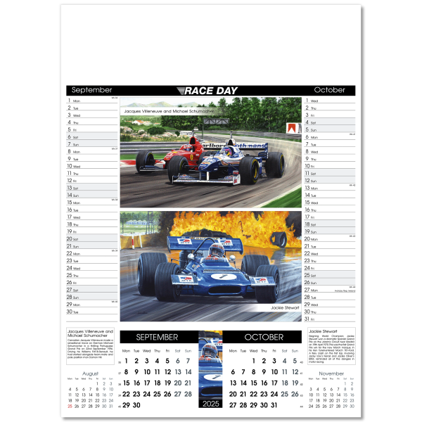 Race Day Wall Calendar