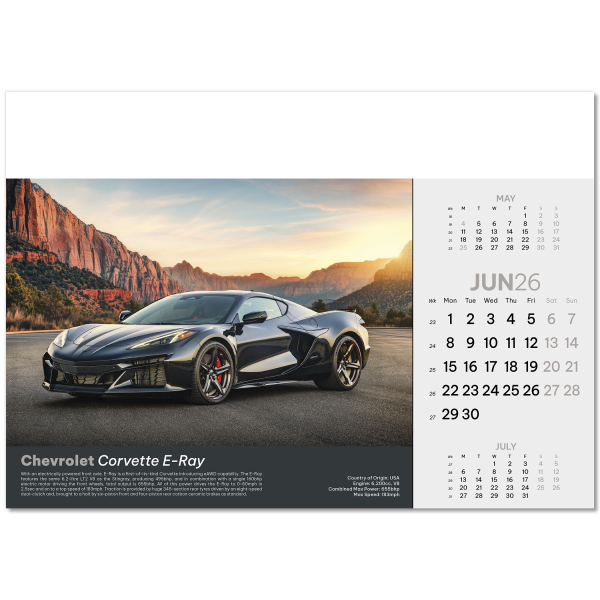 Supercars Wall Calendar