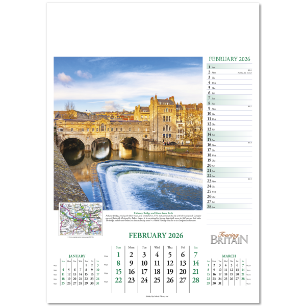 Touring Britain Wall Calendar