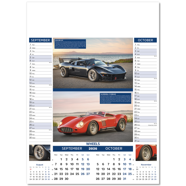 Wheels Wall Calendar