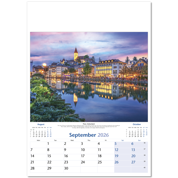 World by Night Wall Calendar