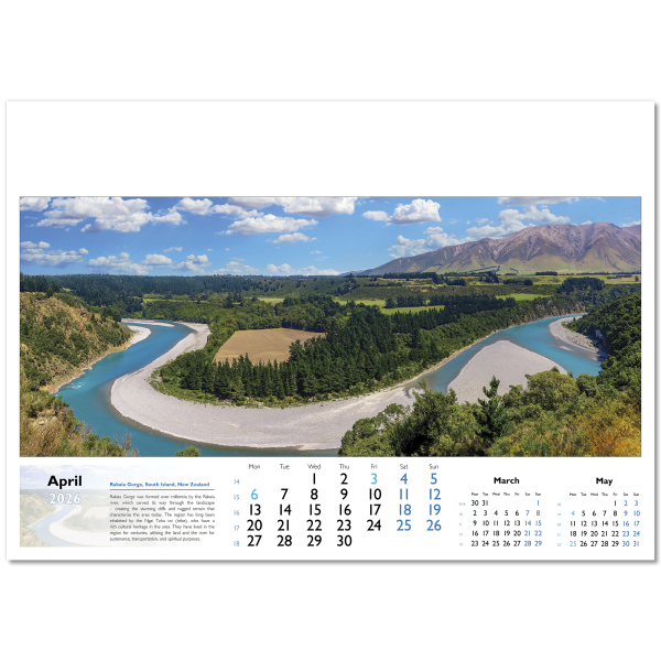 World in View Wall Calendar