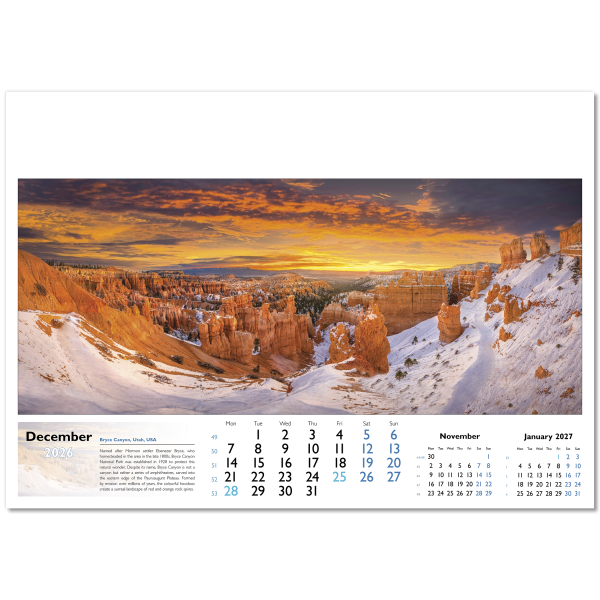 World in View Wall Calendar