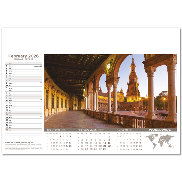 Worldwide Wall Calendar