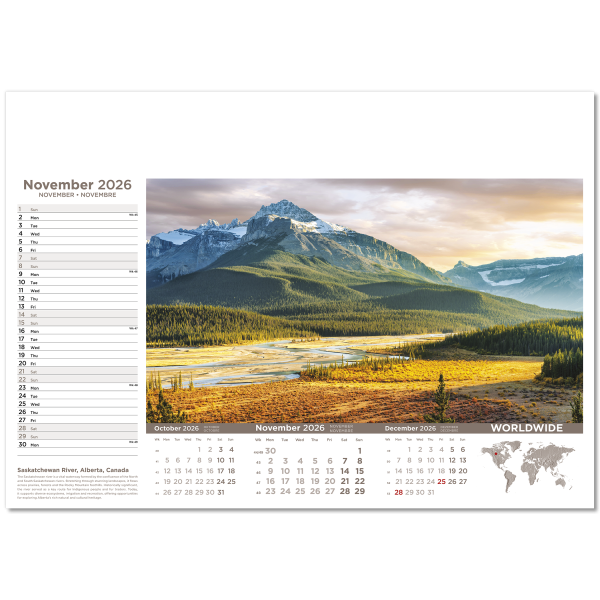 Worldwide Wall Calendar