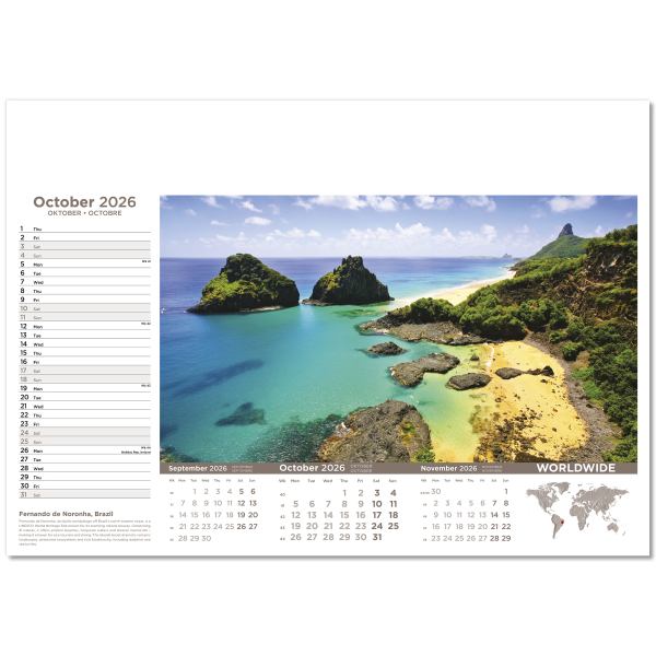 Worldwide Wall Calendar