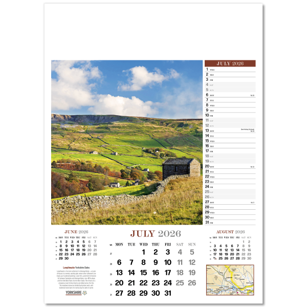 Yorkshire Glory Wall Calendar