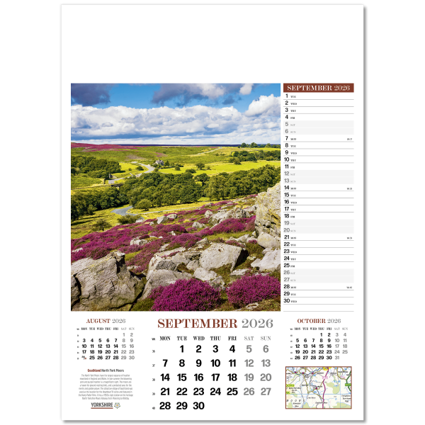 Yorkshire Glory Wall Calendar