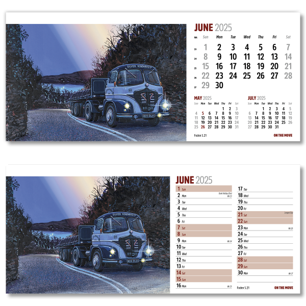 On the Move Desk Calendar