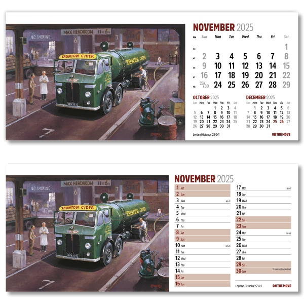 On the Move Desk Calendar