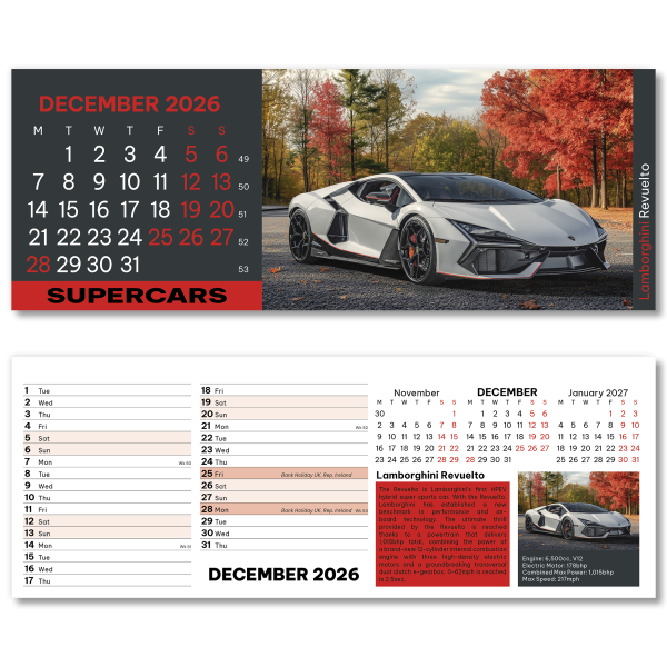 Supercars Desk Calendar