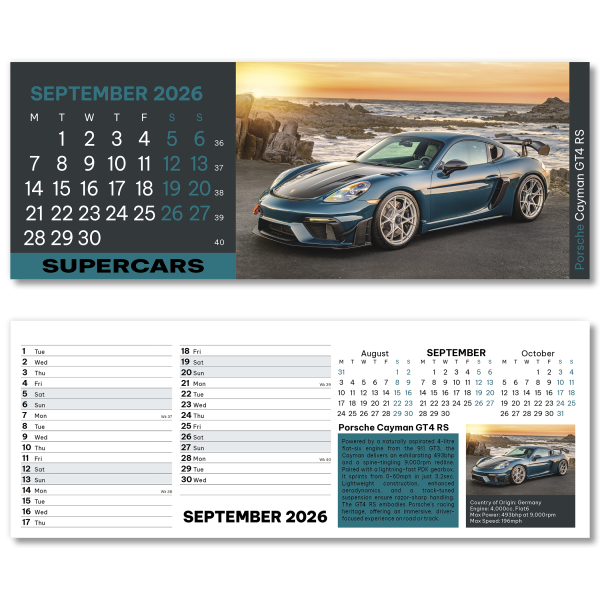 Supercars Desk Calendar