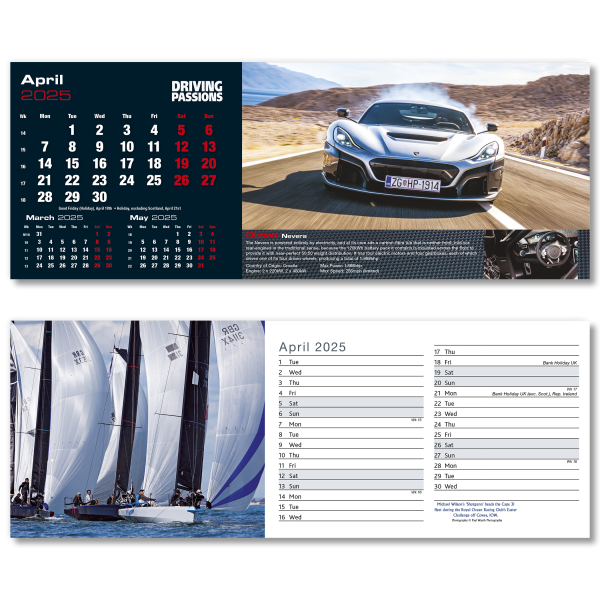 Top Speed Desk Calendar