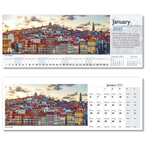 World in View Desk Calendar