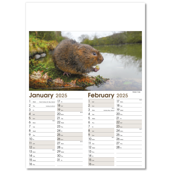 Rural Life Wall Calendar - 7 Leaf