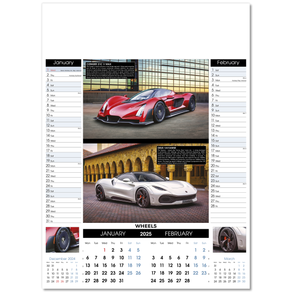 Hot Wheels Wall Calendar