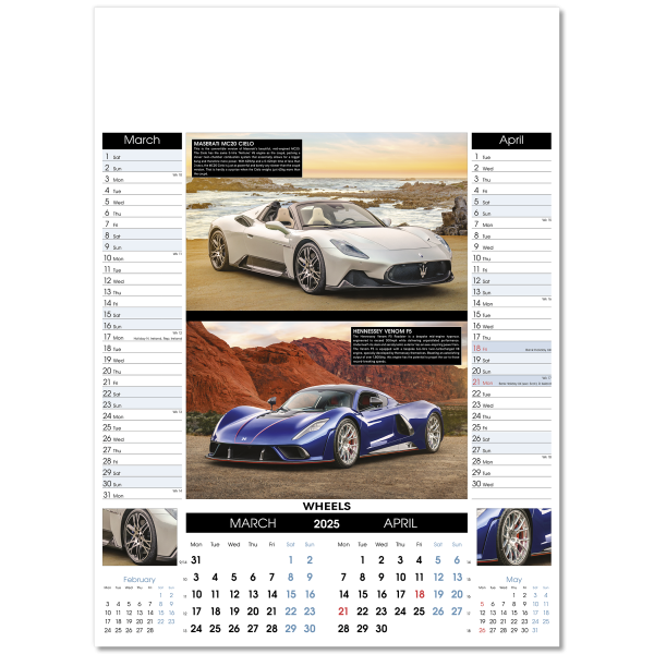 Hot Wheels Wall Calendar