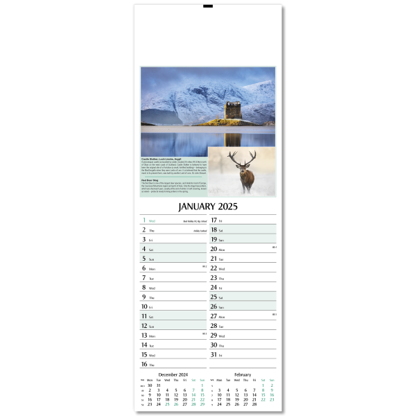 Nature's Glory Slim Wall Calendar